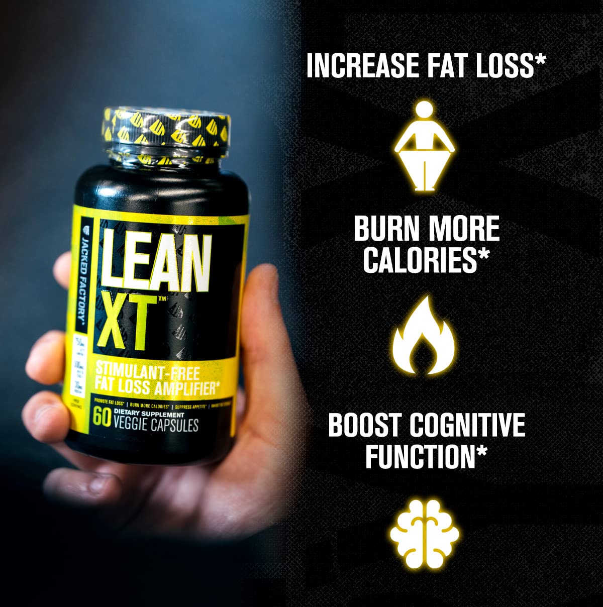 Lean-XT Caffeine Free Fat Burner - Non Stim Weight Loss Supplement, Appetite Suppressant Jacked FactoryAu supplements