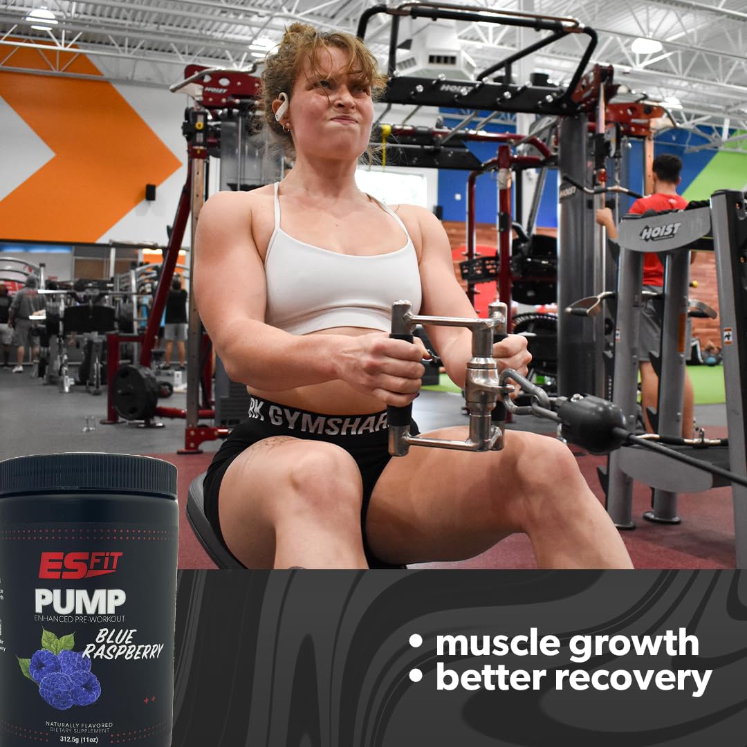 ES FiT Pump Pre-Workout | 14.8oz - 30 Servings | Pre-Workout Supplement | Increase ES FiTUS supplements