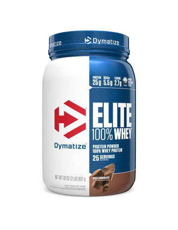 Dymatize Elite 100% Whey Protein Powder, 25g Protein, 5.5g BCAAs & 2.7g L-Leucine DymatizeUS supplements