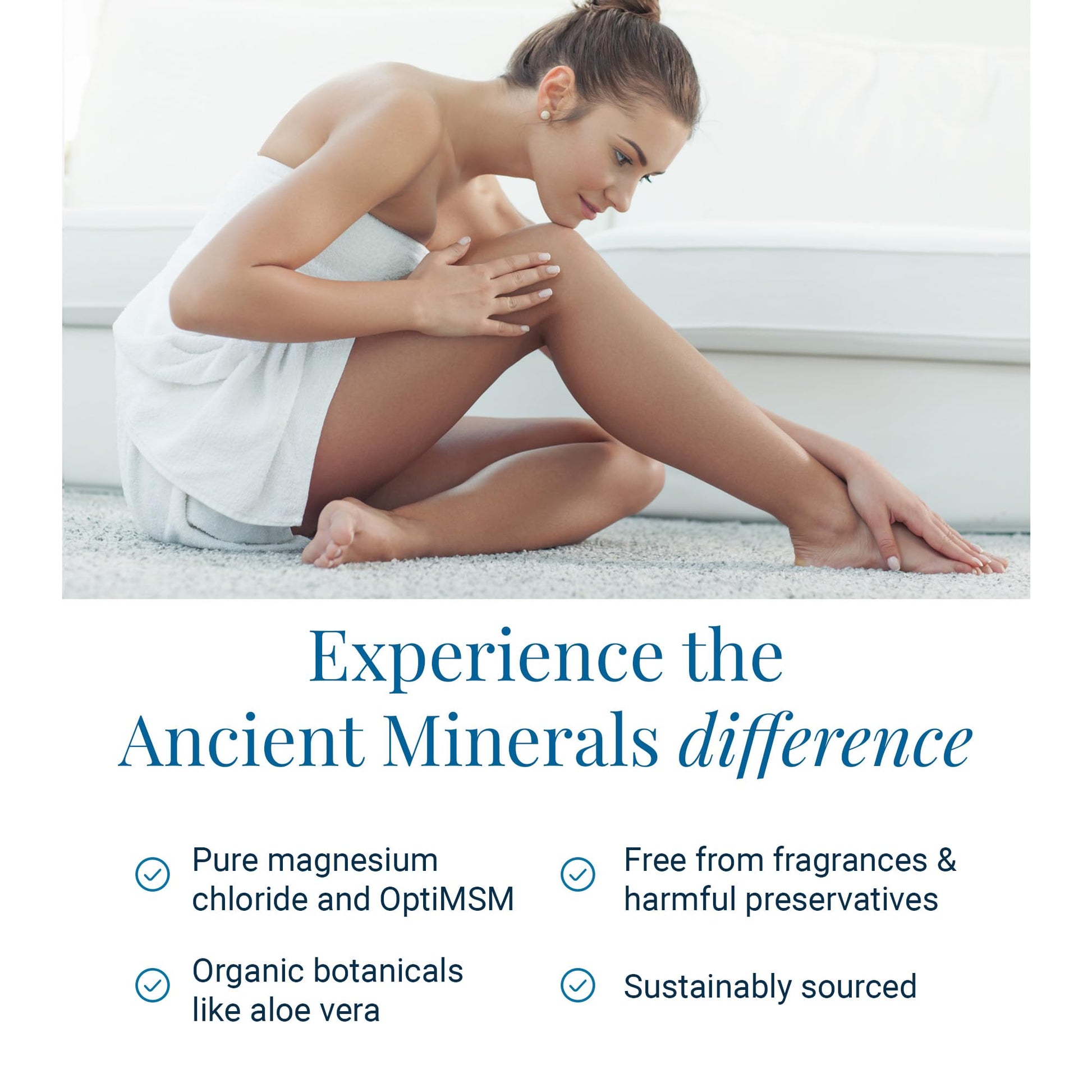 Ancient Minerals Magnesium Gel Ultra with OptiMSM and Aloe Vera - Topical Magnesium Gel Formula with MSM Best Used for Massage and Topical Application (8oz) Aus HealthcareAu supplements
