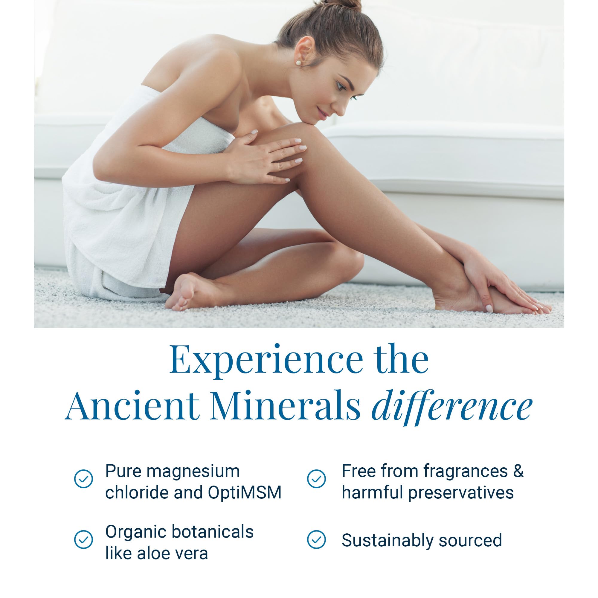 Ancient Minerals Magnesium Gel Ultra with OptiMSM and Aloe Vera - Topical Magnesium Gel Formula with MSM Best Used for Massage and Topical Application (8oz) Aus HealthcareAu supplements