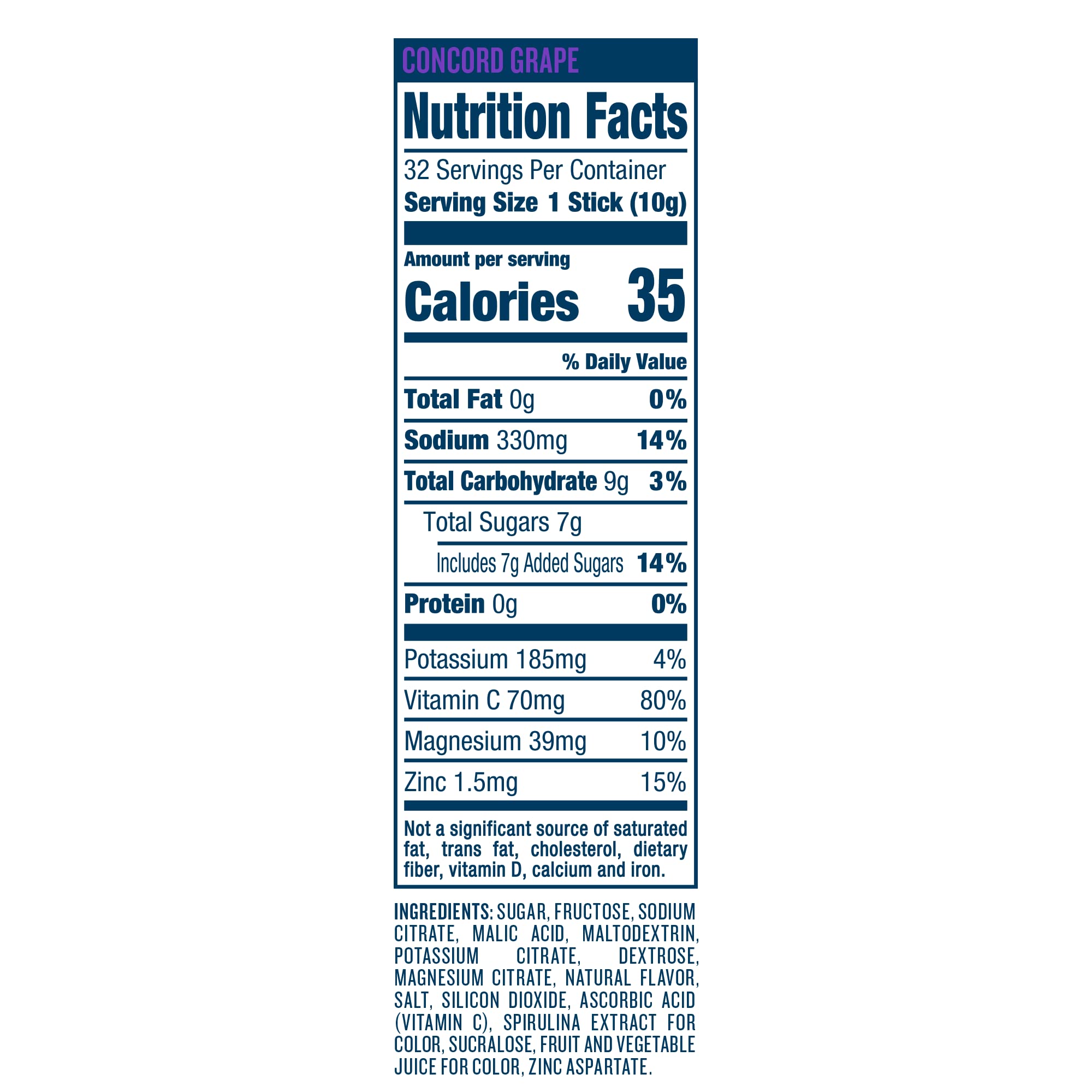 DripDrop Hydration - Electrolyte Powder Packets - Concord Grape - 32 Count DripDropUS supplements