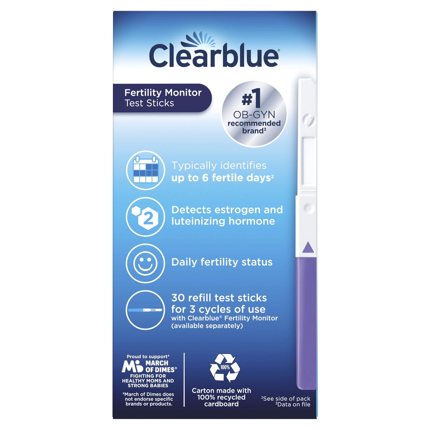 Clearblue Fertility Monitor Test Sticks, 30 count ClearblueUS supplements
