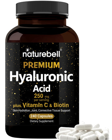 NatureBell Hyaluronic Acid Supplements 250mg | 240 Capsules, with Biotin 5000mcg NatureBellAu supplements