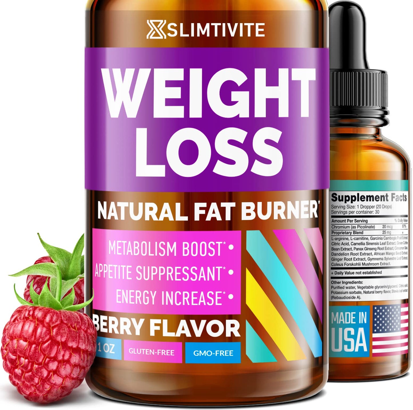 Slimtivite Weight Loss Drops - Diet Fat Effective Appetite Suppressant & Metabolism A.VogelUS supplements