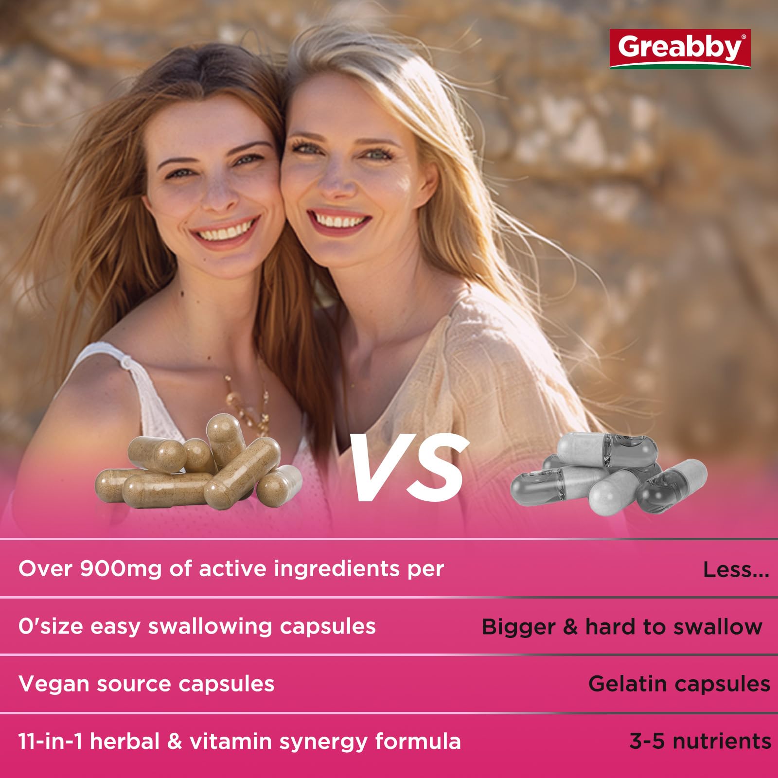 GREABBY Cortisol Supplements for Women, 11-in-1 Formula with Ashwagandha, L-Theanine, Phosphatidylserine and More, Lower Cortisol Health Support, 90 Vegan Capsules GREABBYAu supplements