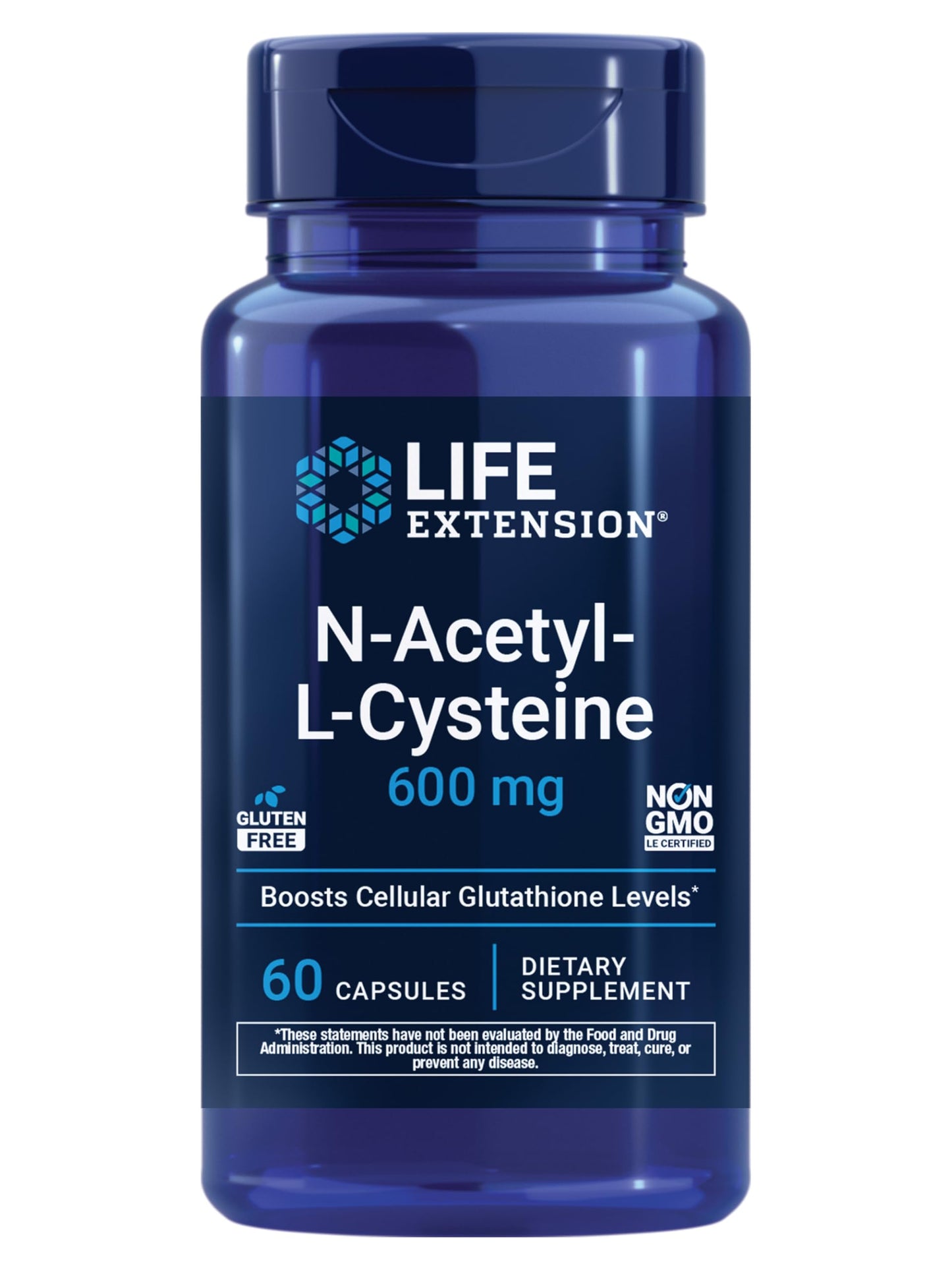 Life Extension N-Acetyl-L-Cysteine (NAC), Immune, Respiratory, Liver Health, NAC 600 mg, Potent antioxidant Support Life ExtensionUS supplements