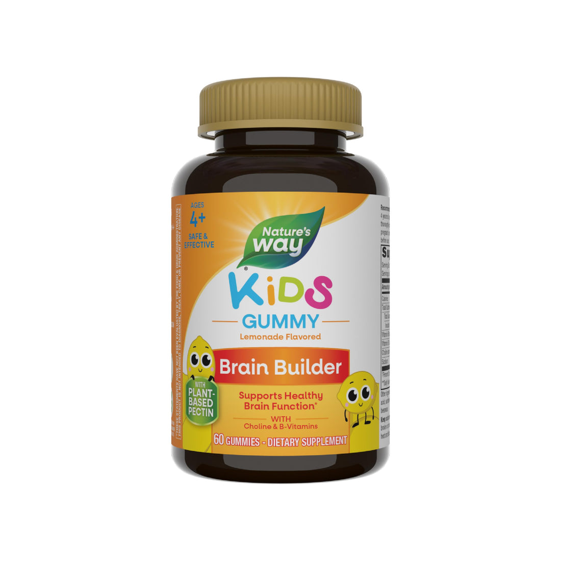 Nature's Way Kids Brain Supplement Gummies, Supports Healthy Brain Function*, Lemonade Flavored, 60 Gummies Nature's WayAu supplements