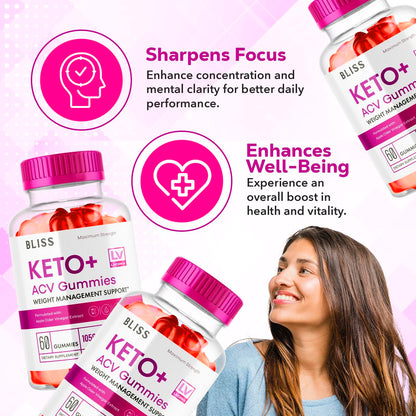 5 Pack - Bliss Keto ACV Gummies Advanced Weight Loss, Bliss ACV Active Gummies LIVORKAUS supplements