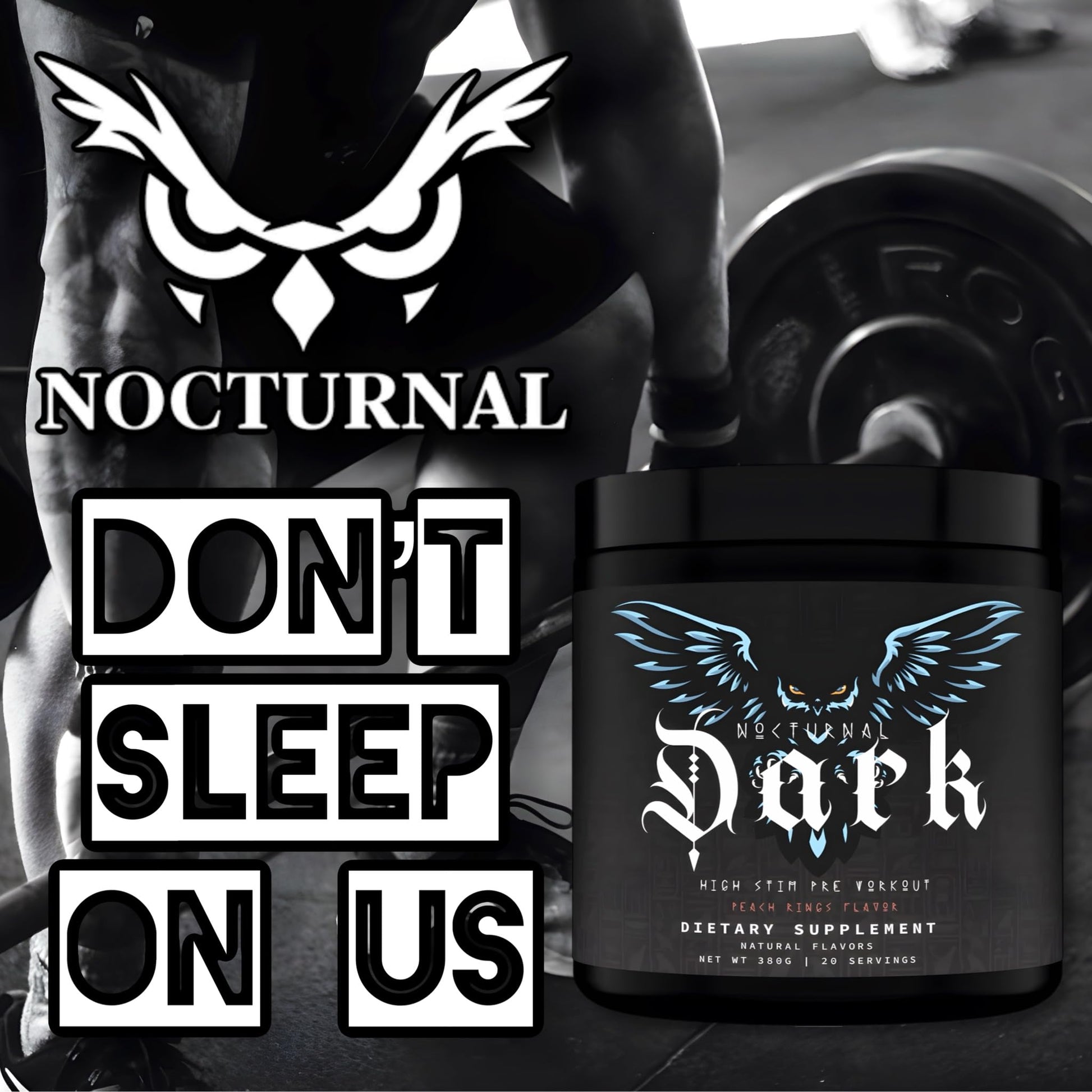 Nocturnal Labz Dark High Stim Pre Workout Powder | Potent Pre-workout Formula for Men NocturnalAu supplements