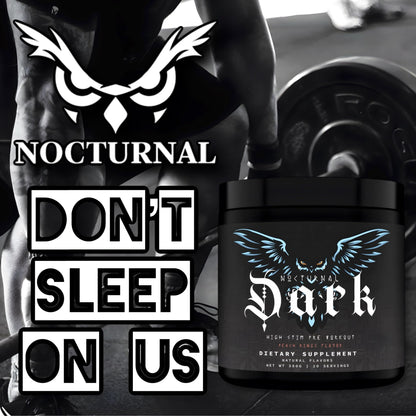 Nocturnal Labz Dark High Stim Pre Workout Powder | Potent Pre-workout Formula for Men NocturnalUS supplements