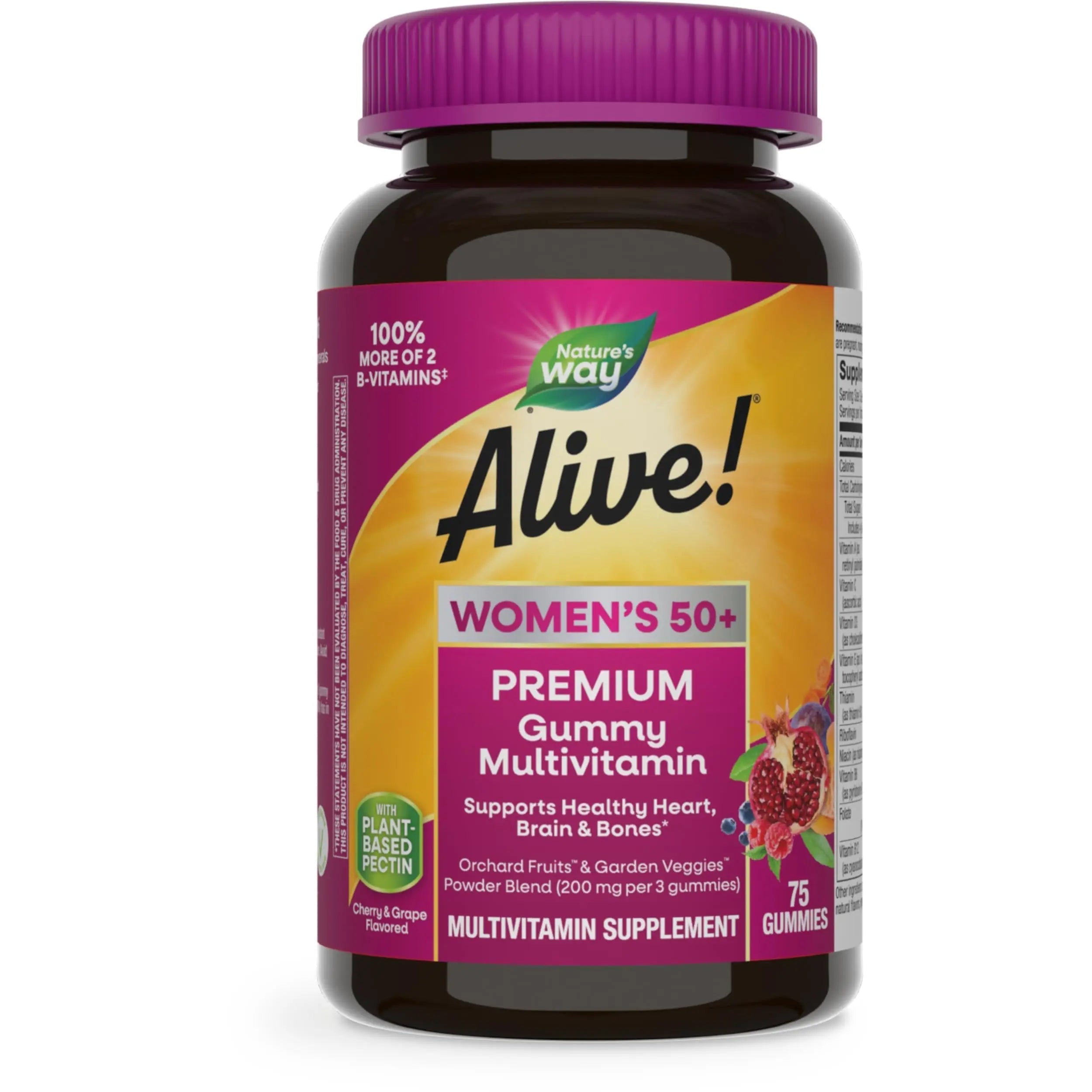 Nature’s Way Alive! Women’s 50+ Premium Gummy Multivitamin, Supports Healthy Heart, Brain & Bones*, B-Vitamins Nature's WayAu supplements