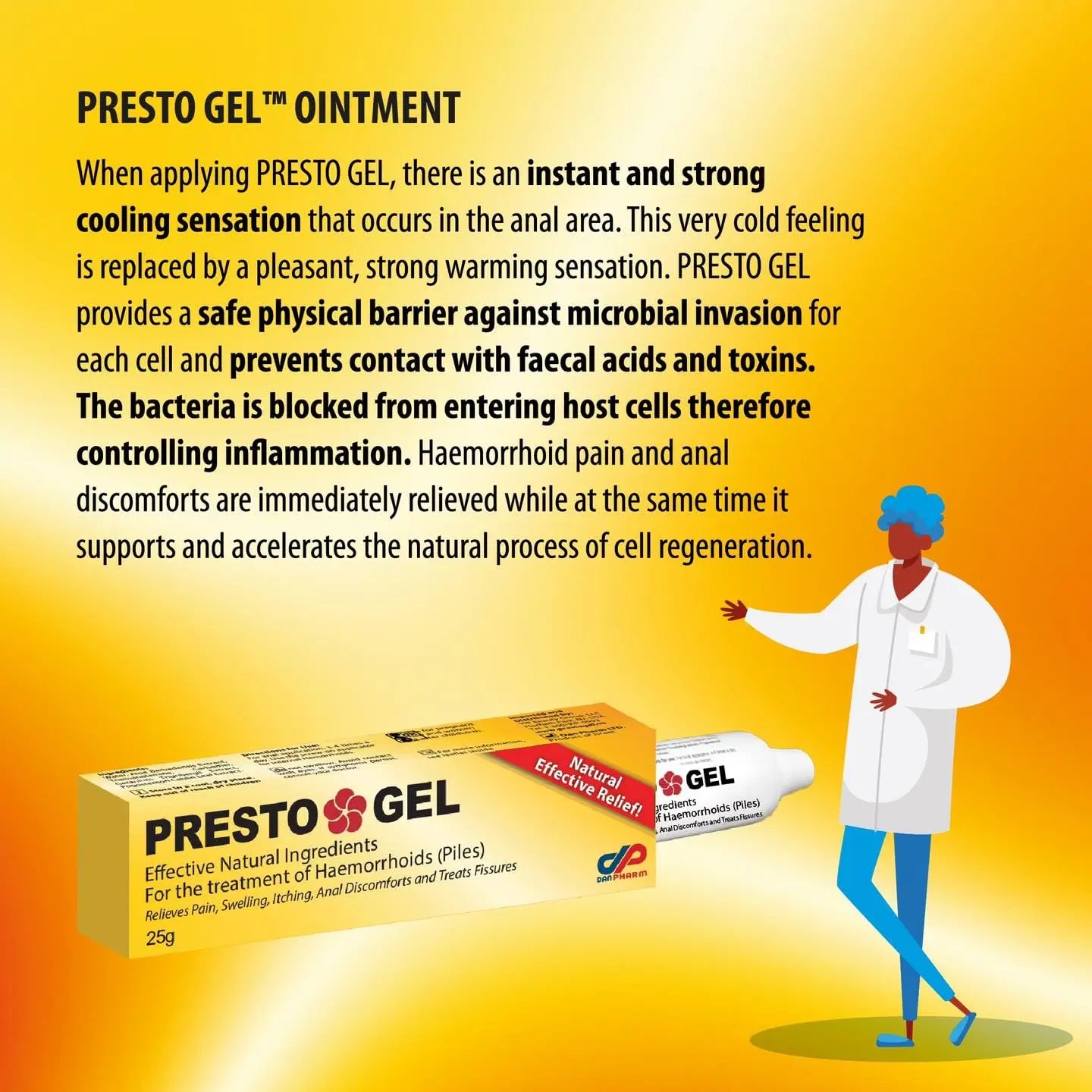 DR. SCHAVIT Presto Gel for Internal and External Hemorrhoids (Piles). A Natural Hemorrhoid Treatment Hemorrhoid Cream. Immediate Relief 25gr DR. SCHAVITAu supplements