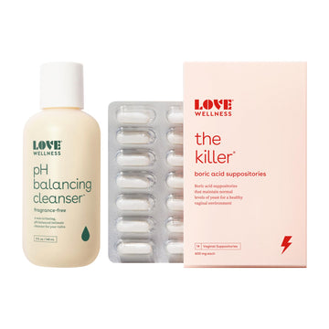 Love Wellness pH Balancing Cleanser & The Killer | Boric Acid Suppositories & Feminine Wash Love WellnessAu supplements