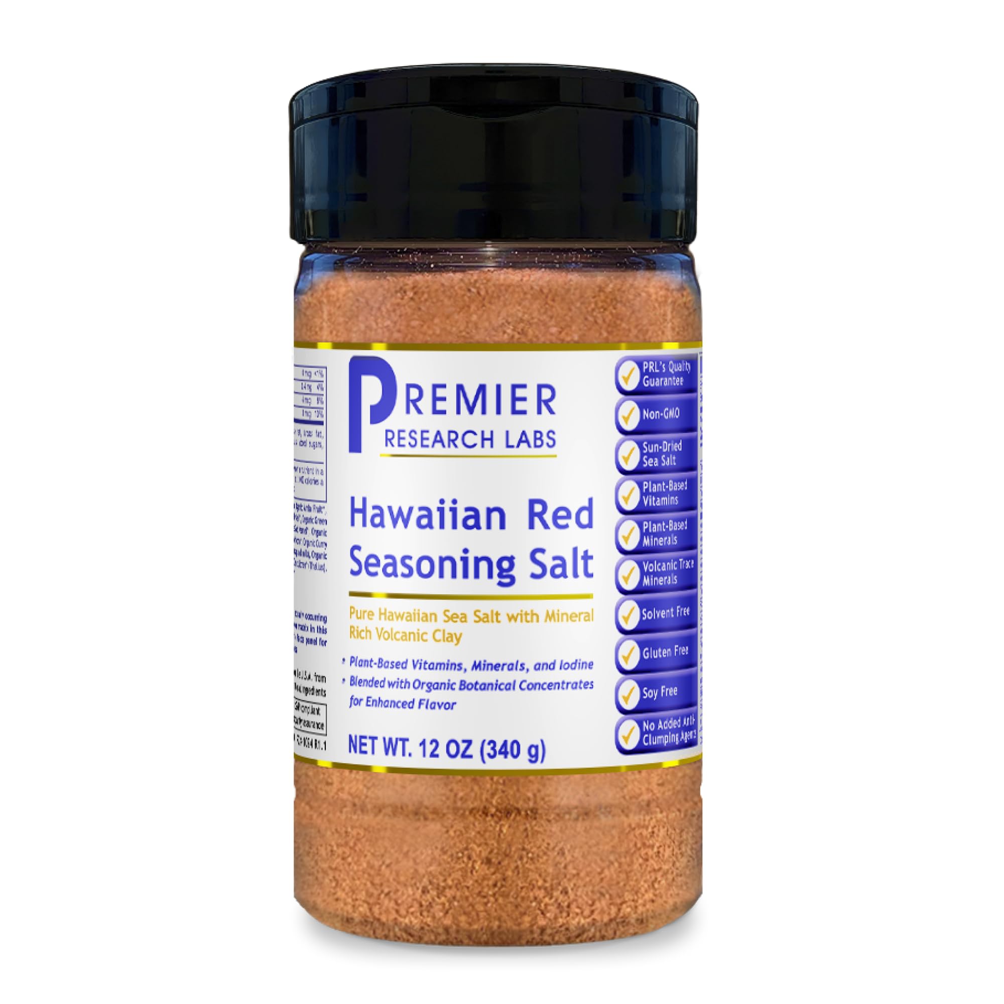 Premier Research Labs Hawaiian Red Seasoning Salt- Pink Salt, Red Hawaiian Salt, Hawaiian Red Alaea Sea Salt for Cooking, Multivitamin for Kids, Enriched with Plant-Derived Vitamins & Minerals- 12 oz Premier Research LabsAu supplements