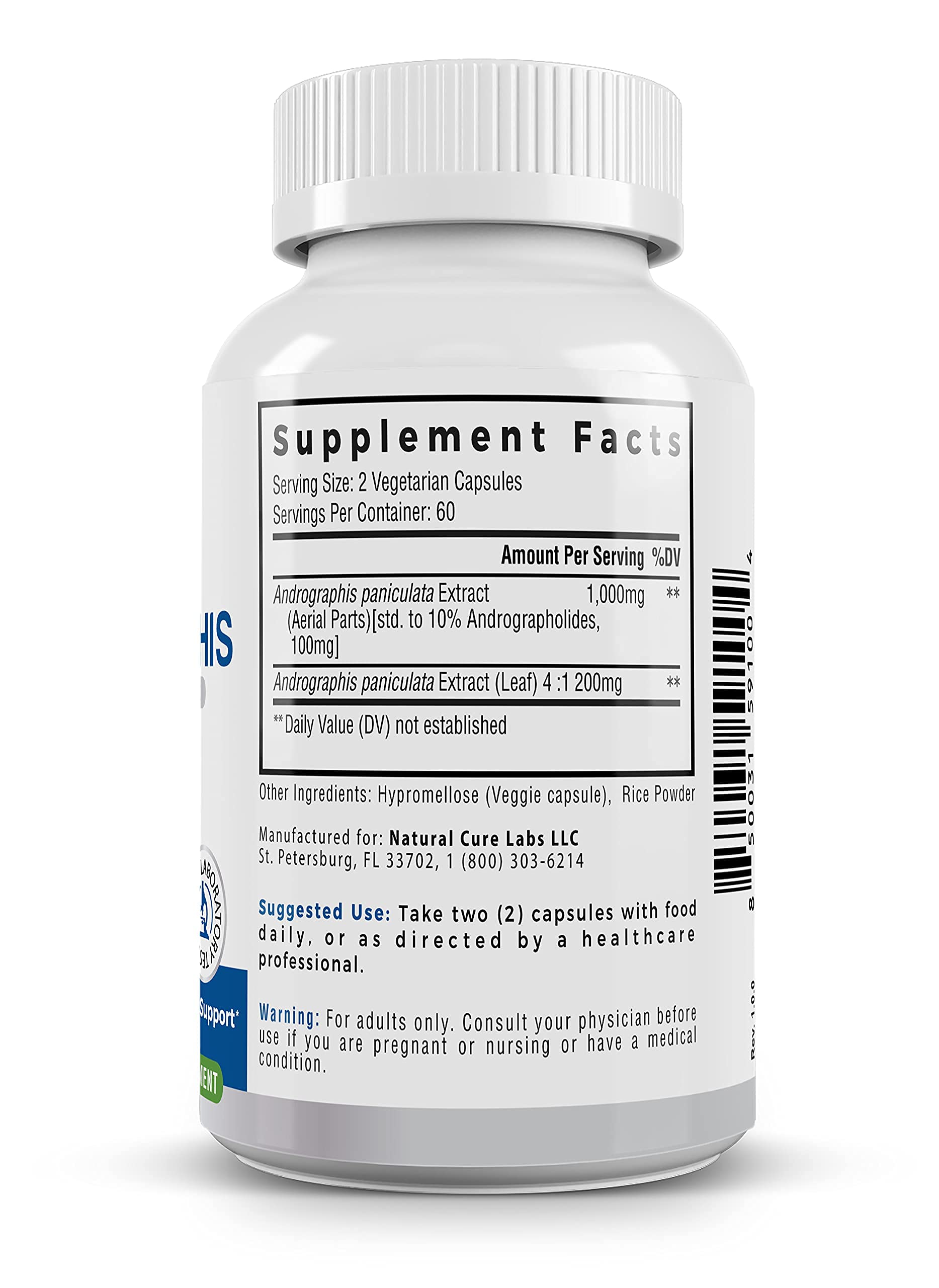 Palmara Health Premium Andrographis Paniculata Extract 1,200mg with 100mg Andrographolides Vegan Capsules for Immune & Digestive Support, Non-GMO, Gluten Free, Herbal Dietary Supplement Palmara HealthAu supplements