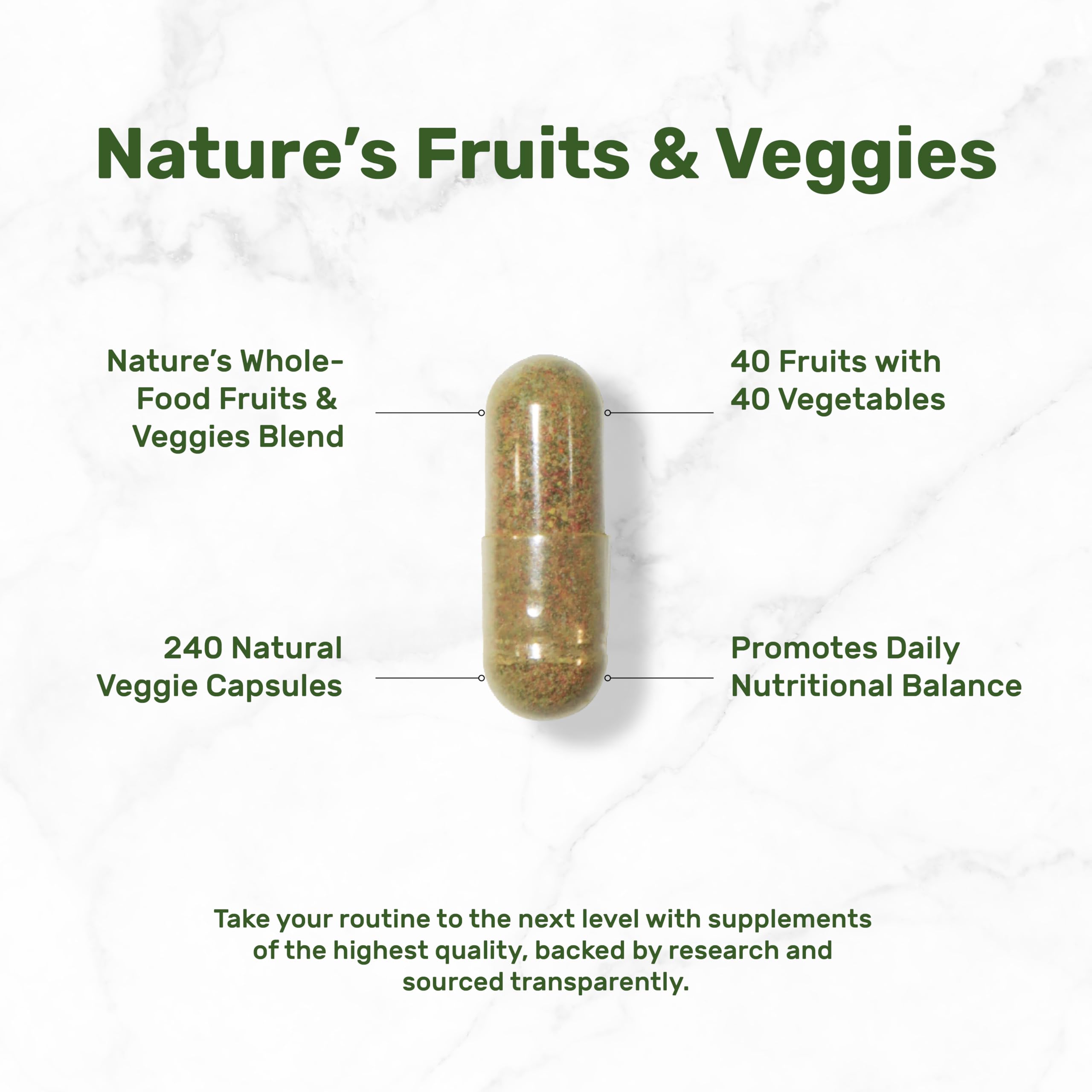 Nature’s Fruits & Veggies Supplement, 240 Veggie Capsules – 80 Whole Food Superfoods for Daily Balance – 40 Fruits with 40 Vegetables and Greens – Non-GMO, Gluten Free DEAL SUPPLEMENTAu supplements