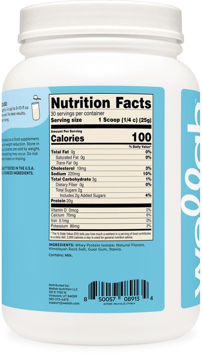 Wellah Your Whey (30 Servings, Vanilla) - Whey Protein Isolate Protein WellahUS supplements
