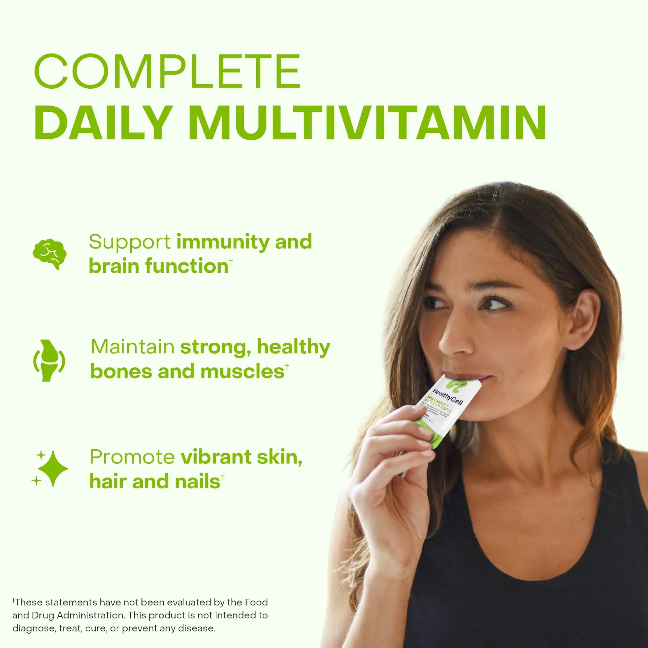 Healthycell Vegan Daily Multivitamin Liquid Supplement with Iron and Omega-3, 25+ Essential Vitamins, Minerals & Nutrients for Brain HealthycellAu supplements