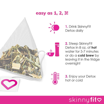 SkinnyFit Detox Tea: All-Natural, Laxative-Free, Supports A Healthy Weight SkinnyFitUS supplements