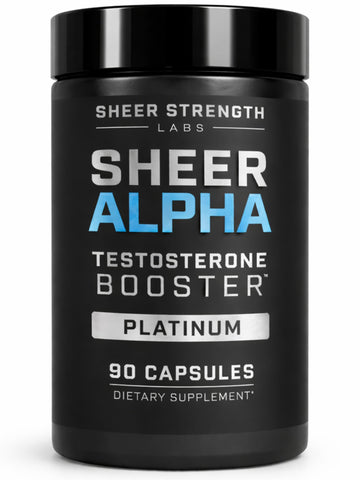 Testosterone Booster for Men - Sheer Alpha T-Booster - Clinically Backed Dose, Strongest Formula - Made in USA - Premium Blend of Fadogia Agrestis Tongkat Ali and Shilajit. 30 Servings Sheer Strength LabsAu supplements