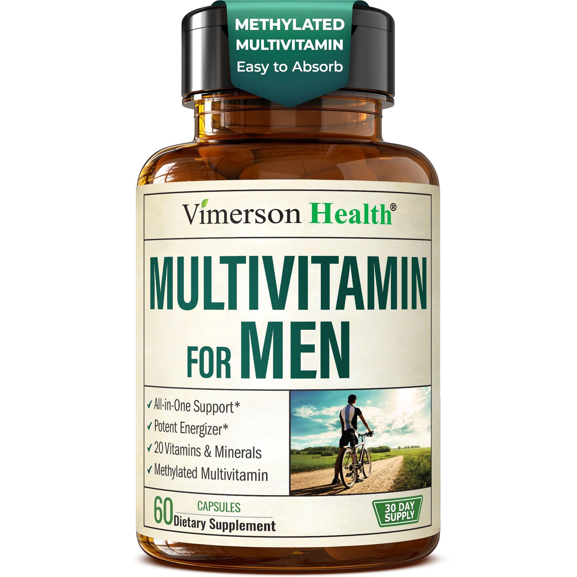 Multivitamin for Men – Methylated Mens Multivitamins & Multiminerals Capsules with Vitamin B12, A, D, C, Zinc, Magnesium & More for Complete Daily Support Vimerson HealthAu supplements