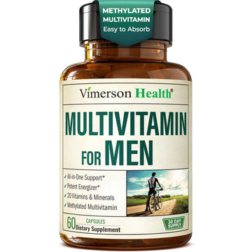 Methylated Multivitamin for Men with Bioavailable Vitamins, Chelated Minerals, Vitamin D, B12, C, A & Zinc for Energy, Focus and Immune Health Vimerson HealthAu supplements