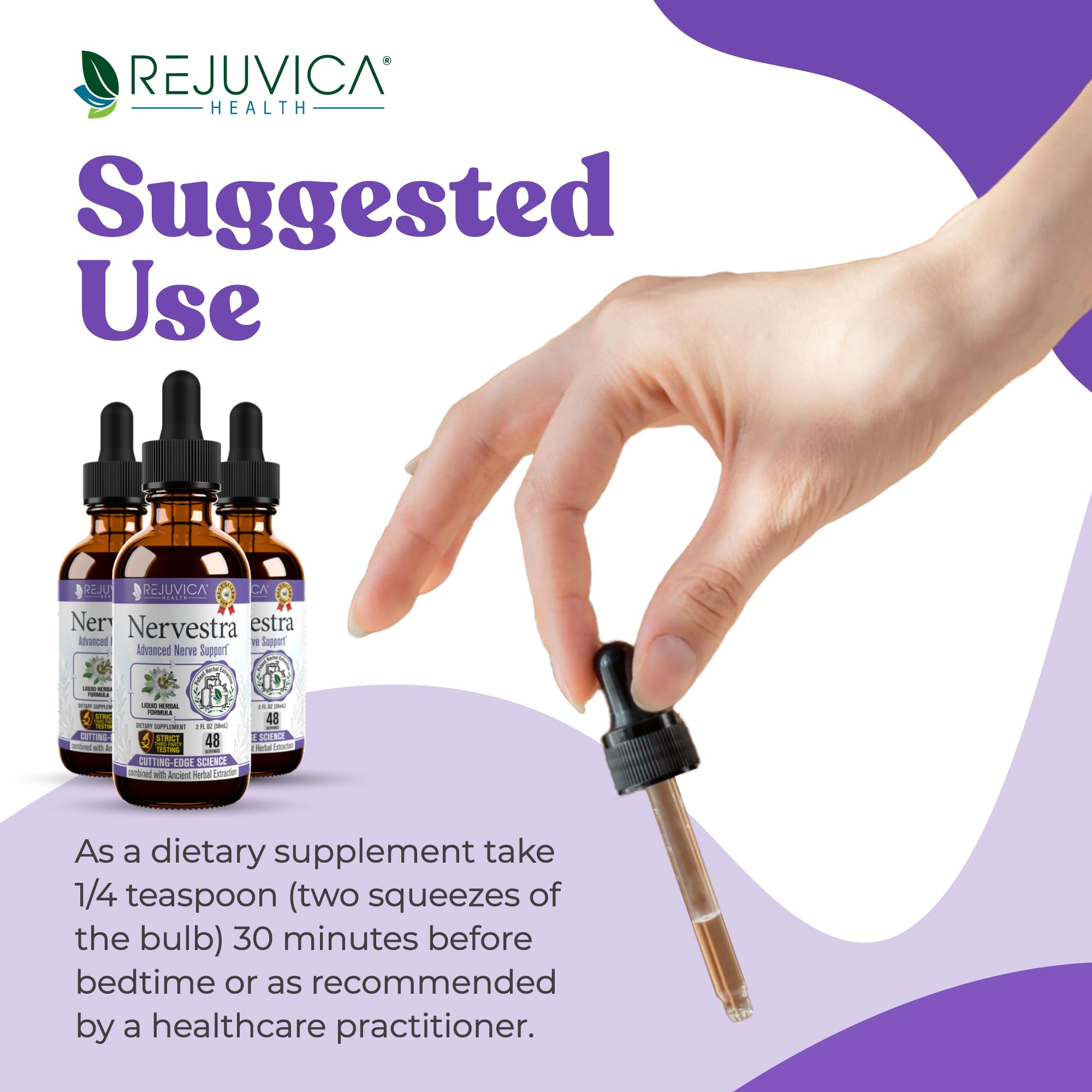 Nervestra - Nerve Health, with Alpha Lipoic Acid, to Bolster Nerve Health and Support Healthy Nerve Function - Alpha Lipoic Acid, Vitamin B6, White Willow Bark Turmeric Passionflower & More! Rejuvica HealthAu supplements