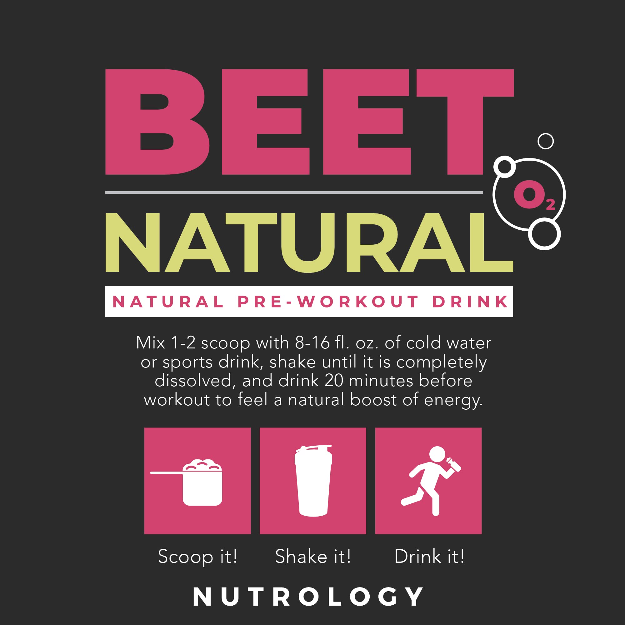 Nutrology Beet Natural O2, Pre Workout Powder, Energy, Endurance; Nitric Oxide Booster NutrologyAu supplements