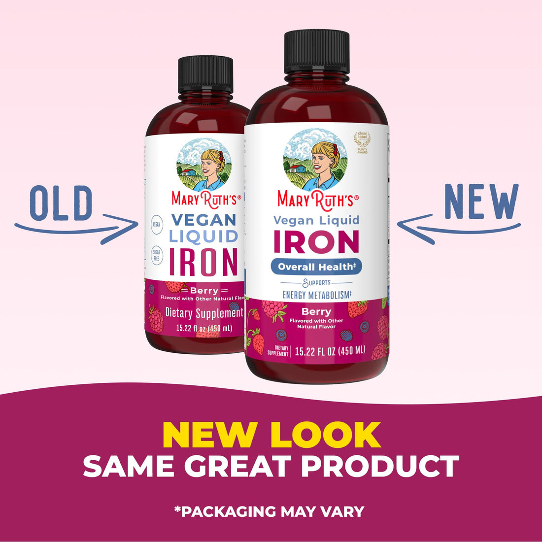 Iron Supplement for Women Men & Kids | Liquid Iron Supplement for Women Men & Kids | Iron for Healthy Blood & Oxygen | Ages 4 & Up | Sugar Free | Vegan | Non-GMO | Gluten Free | 15.22 Fl Oz MARYRUTH'SUS supplements