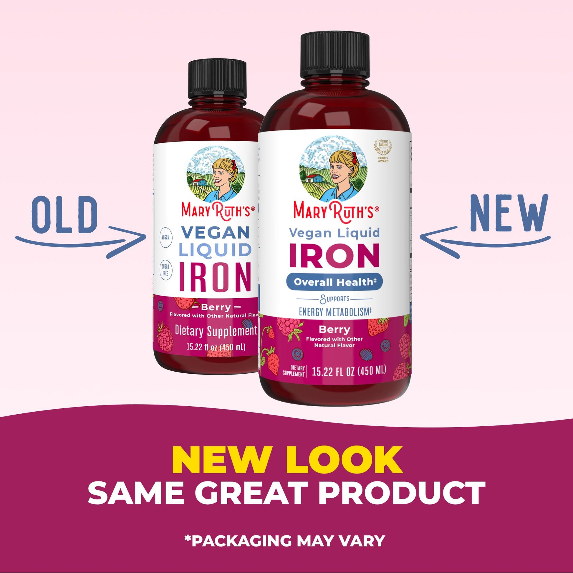 Iron Supplement for Women Men & Kids | Liquid Iron Supplement for Women Men & Kids | Iron for Healthy Blood & Oxygen | Ages 4 & Up | Sugar Free | Vegan | Non-GMO | Gluten Free | 15.22 Fl Oz MARYRUTH'SUS supplements