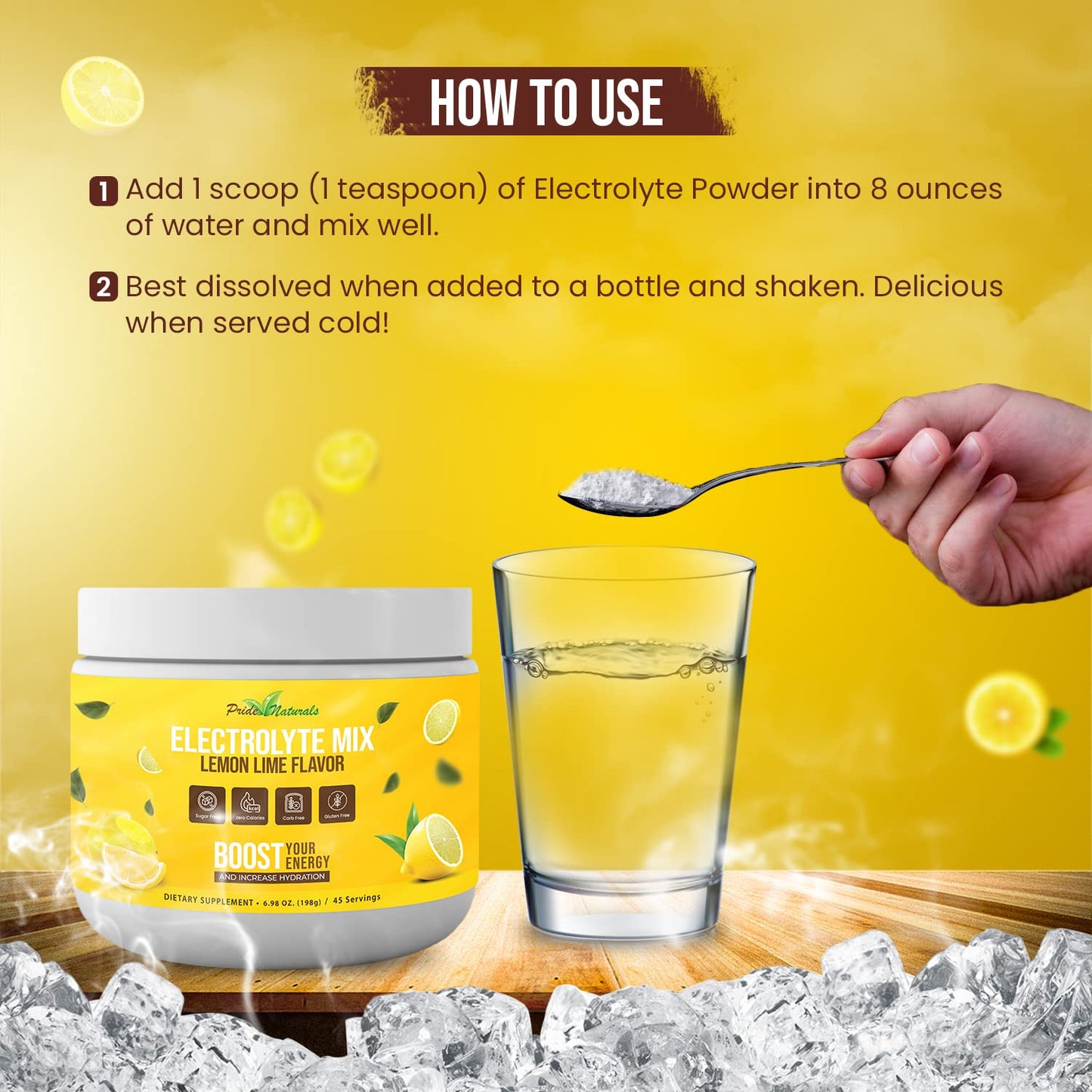 Electrolyte Powder - Refreshing Workout Recovery Electrolytes, Sugar Free, Gluten Free Pride Naturals, IncUS supplements