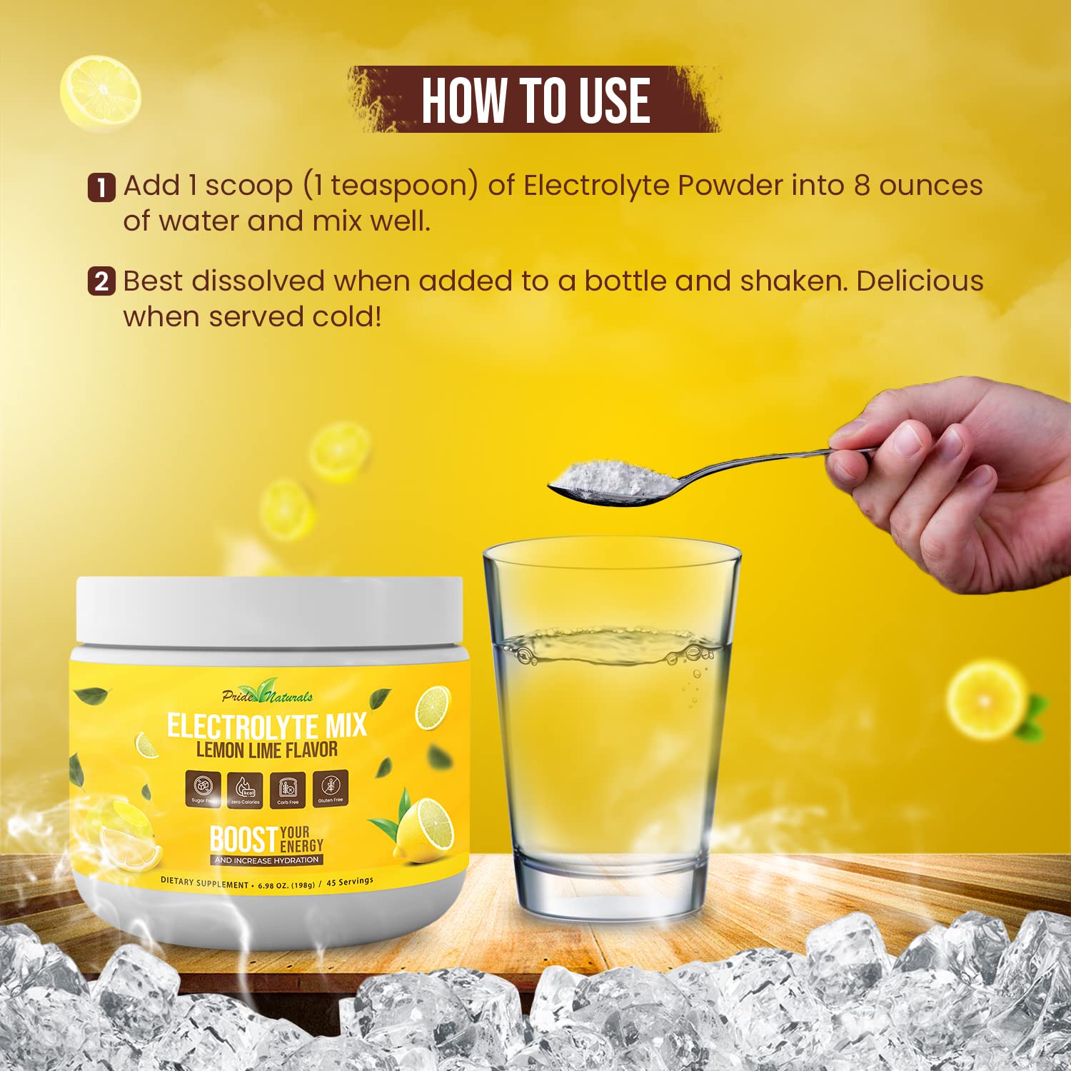 Electrolyte Powder - Refreshing Workout Recovery Electrolytes, Sugar Free, Gluten Free Pride Naturals, IncUS supplements