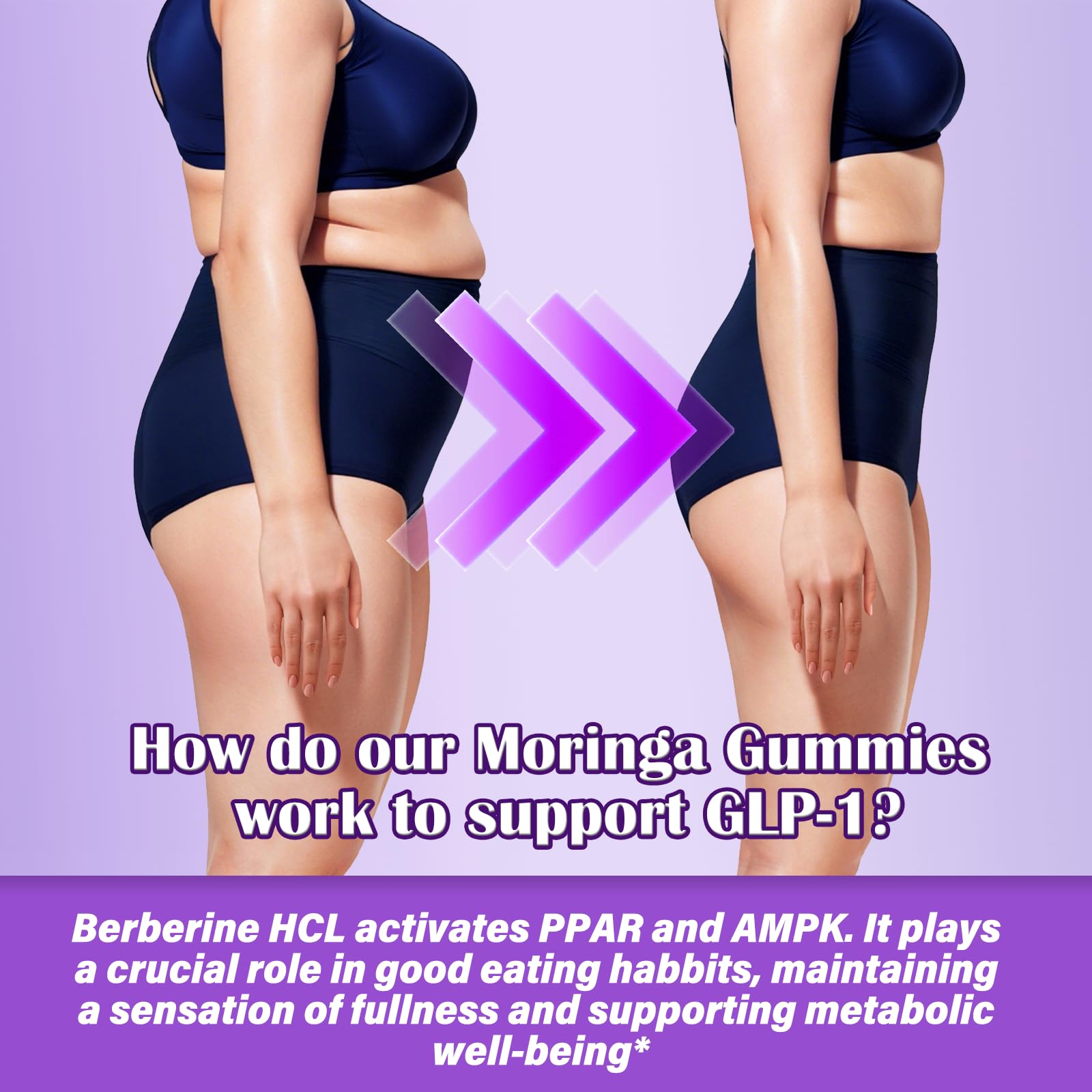 AuraraNeNourish Organic Moringa Oleifera Gummies for Women & Men, 8-in-1 Superfood Blend w. Berberine HCl & Moringa Leaf Extract for GLP-1 Support & Energy Immune Joint & Gut Health Sugar-Free AuraraNeNourishAu supplements