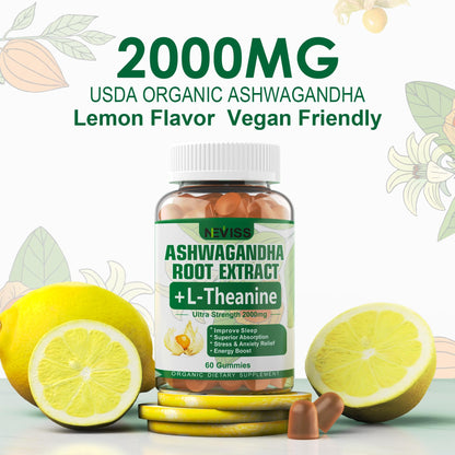 NEVISS Ashwagandha Gummies 2000mg, Feel Refreshed, Plus Proprietary Blend NEVISSUS supplements