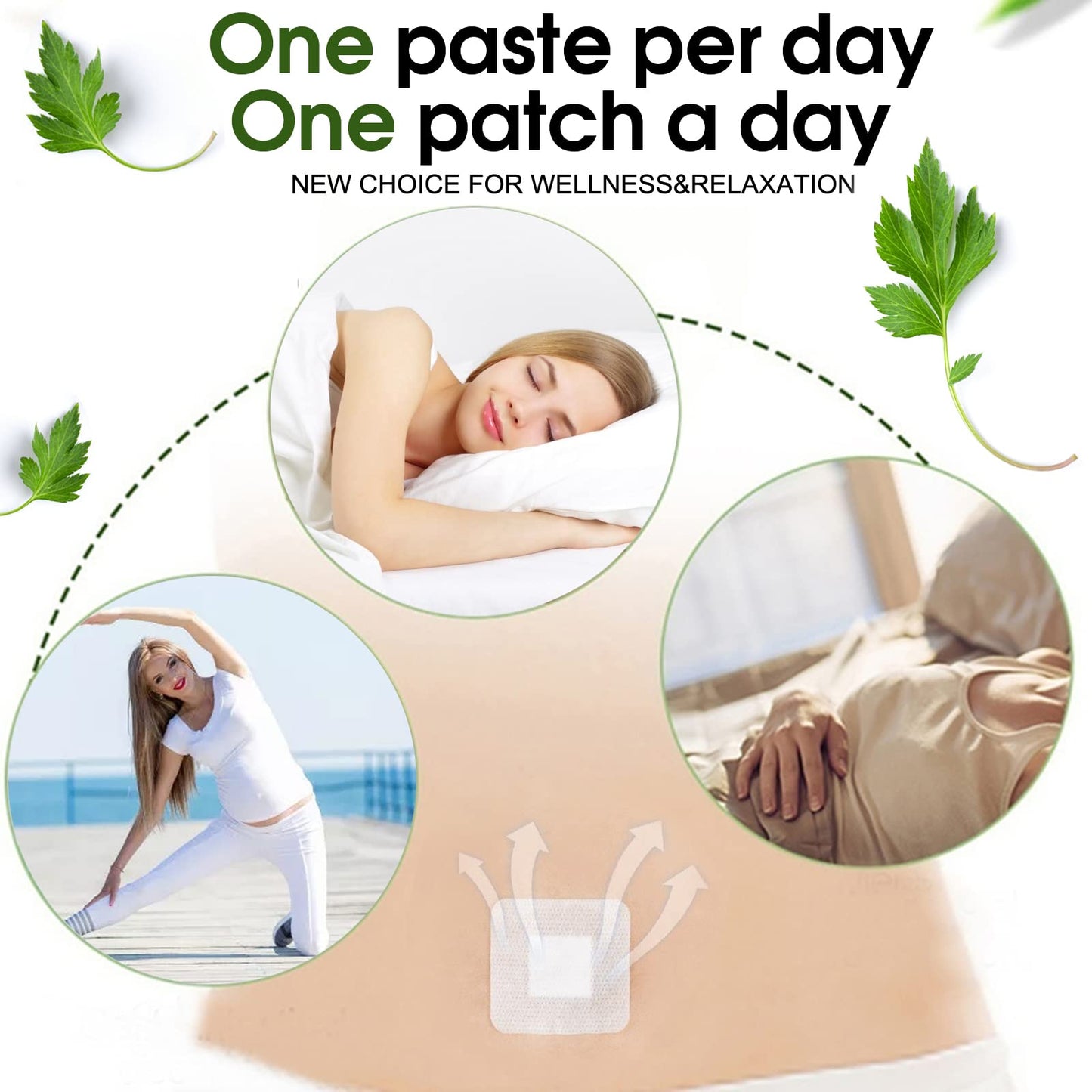 Bubchen Mugwort Belly Patch,30Pcs Natural Wormwood Essence and 30Pcs Belly Sticker BURWSEKKUS supplements