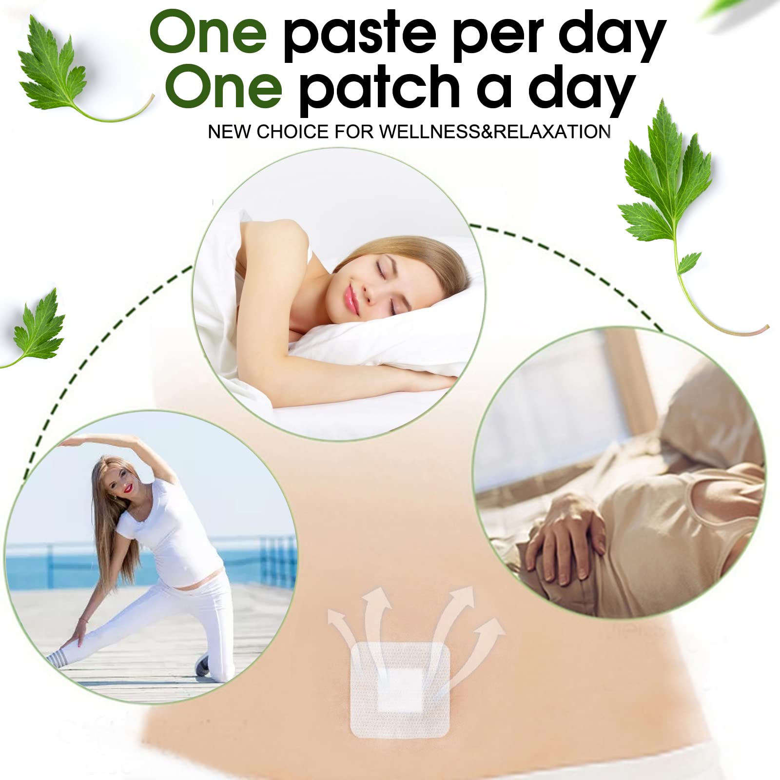 Bubchen Mugwort Belly Patch,30Pcs Natural Wormwood Essence and 30Pcs Belly Sticker BURWSEKKUS supplements