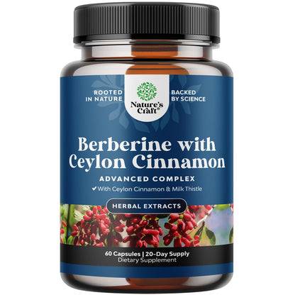 Balancing Berberine Plus 1200mg Per Serving Complex - Antioxidant Berberine with Ceylon Natures CraftUS supplements