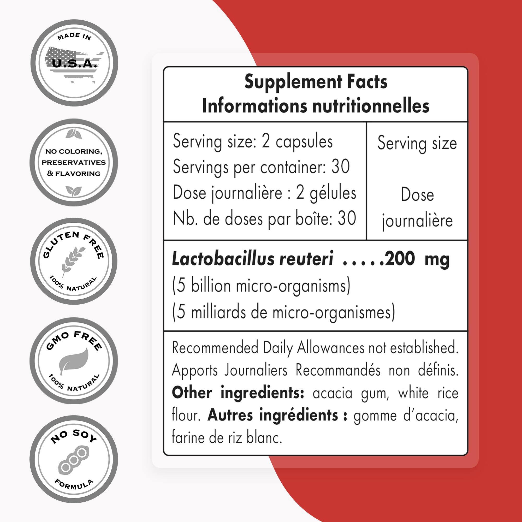 Supersmart - Lactobacillus Reuteri 5 Billion CFU per Day (Probiotic Supplement) SupersmartUS supplements