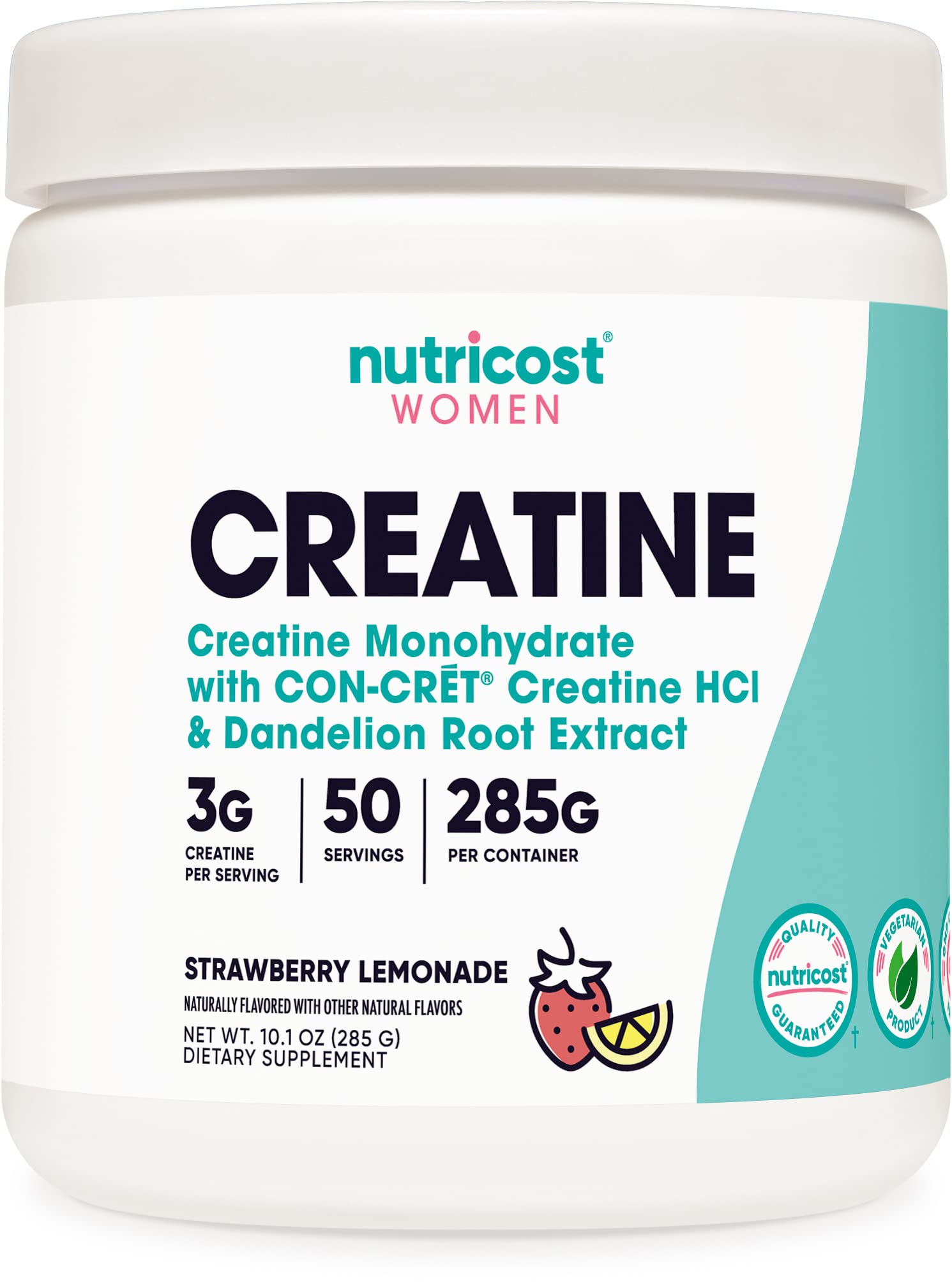 Nutricost Creatine Monohydrate Powder for Women, Micronized, Strawberry Lemonade NutricostUS supplements