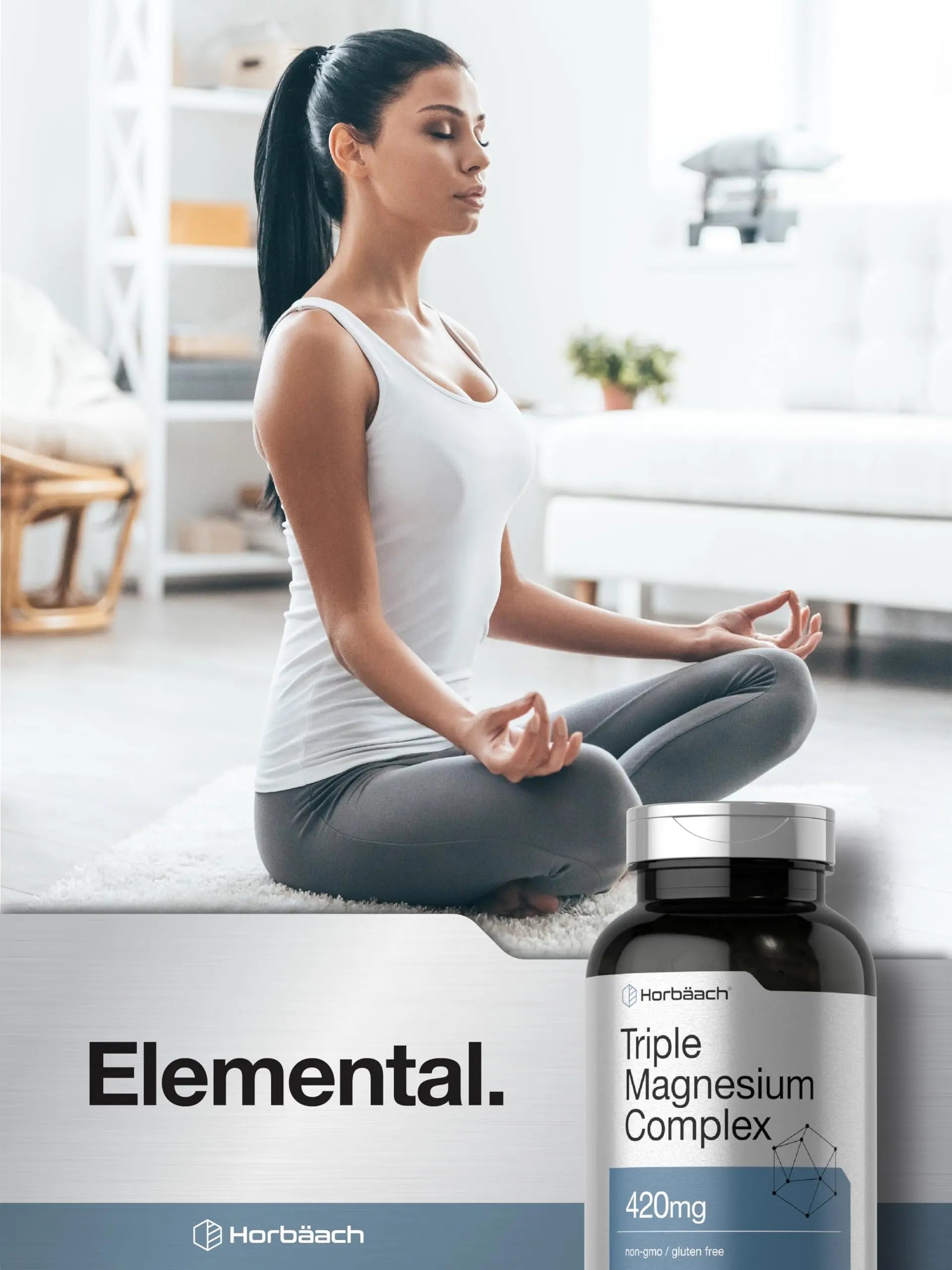Horbäach Triple Magnesium Complex | 420 mg | 250 Capsules | Non-GMO and Gluten Free Formula | Magnesium Oxide, Citrate, and Aspartate Dietary Supplement Horbäachnz supplements