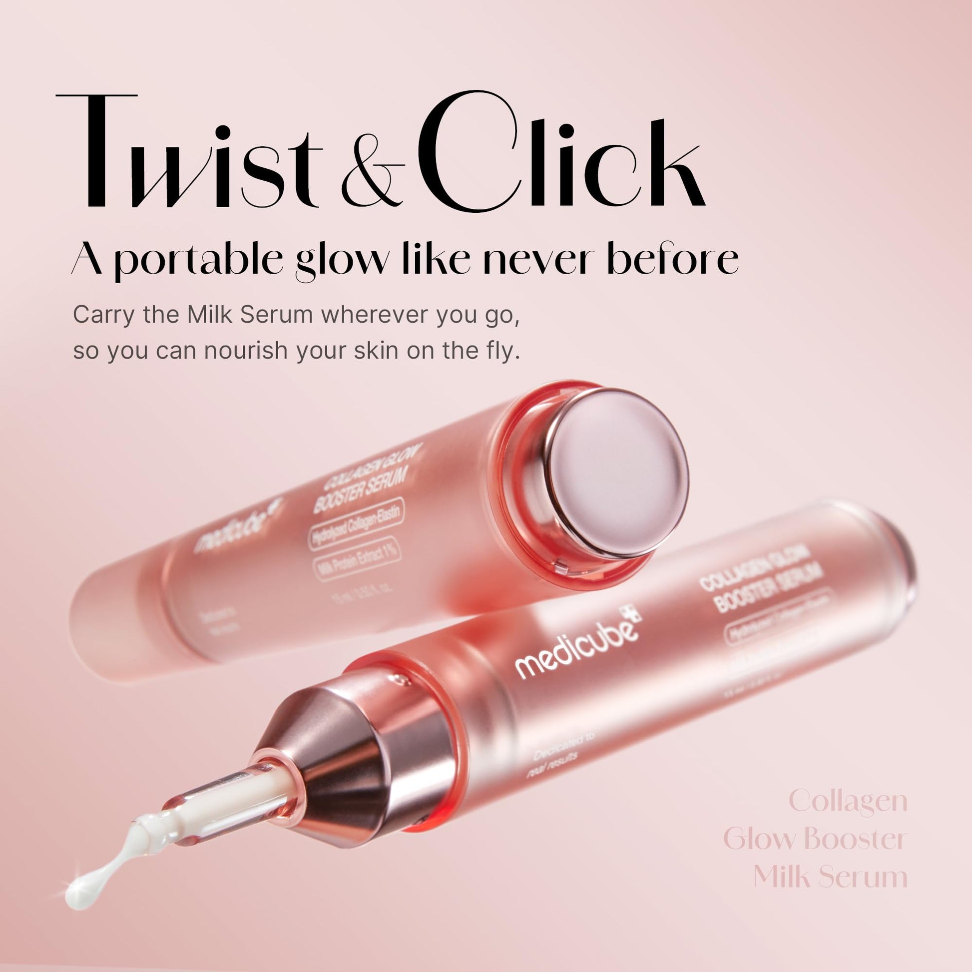 medicube Milky Collagen Double Glow Lock Duo: Collagen Glazed Milky Wrapping Mask and Booster Serum | 130DaCollagen, Niacinamide, Glutathione for Plumped, Radiant Glass Skin medicubeAu supplements