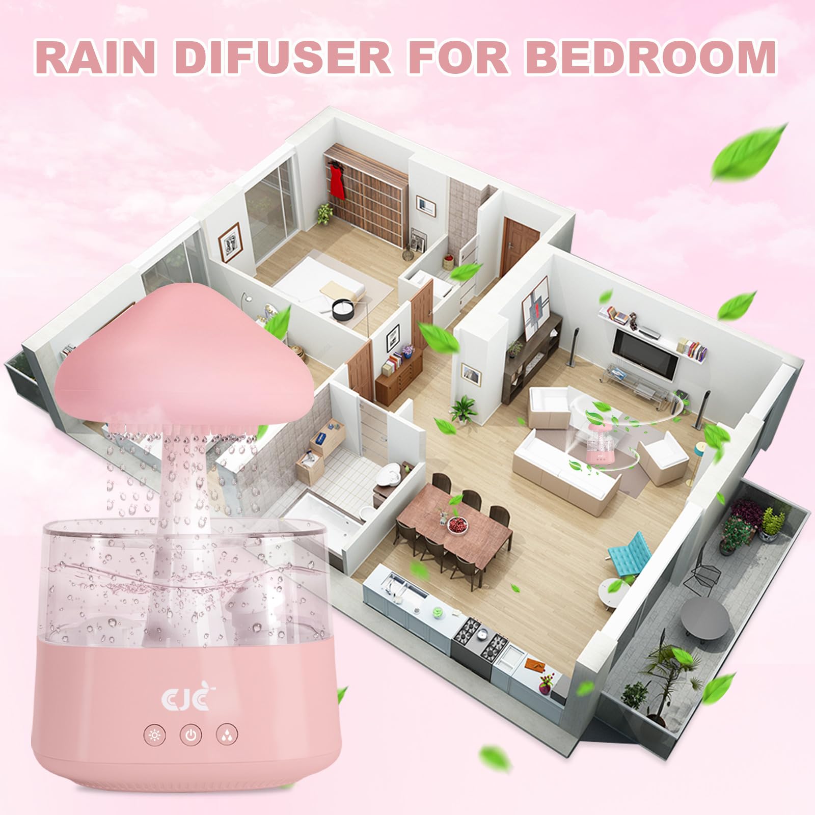 Humidifiers for Bedroom, 7 Color-Changing Led Night Lights, Aromatherapy Essential Oil cjcAu supplements