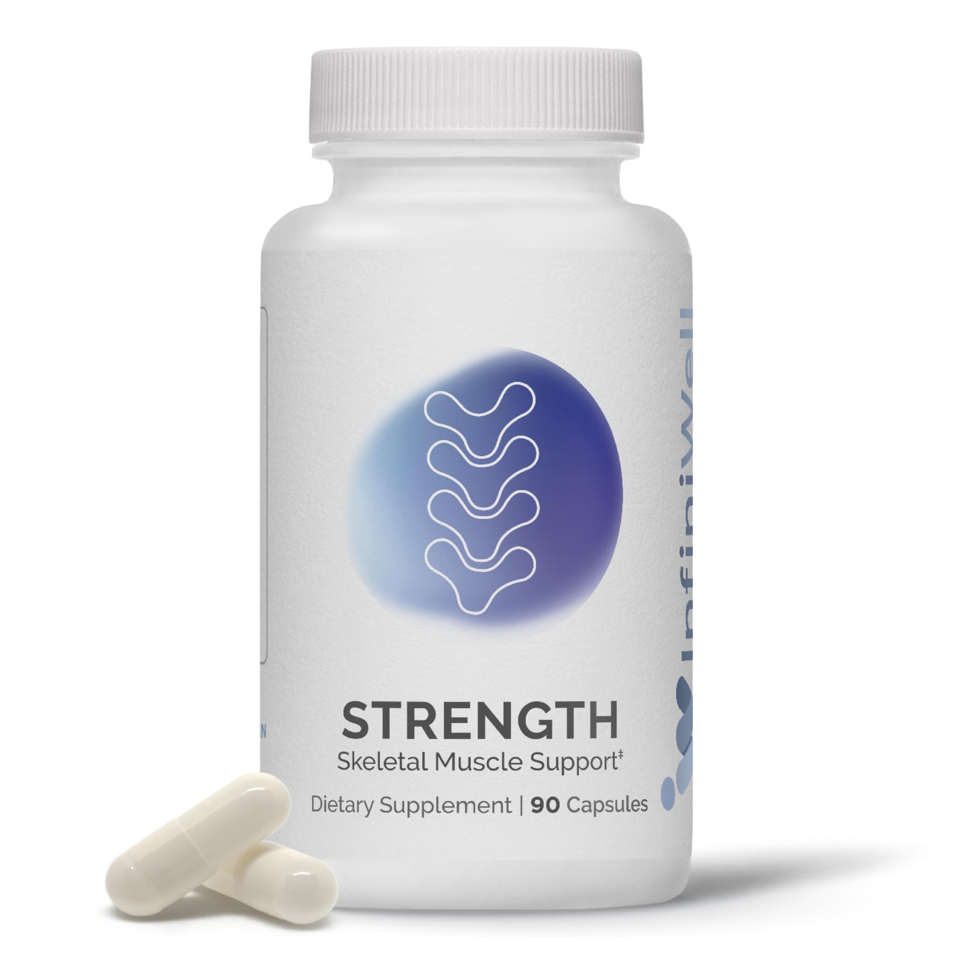 InfiniWell Strength - Muscle Recovery Supplements for Healthy Aging - HMB Supplement for Stamina, Endurance, Strength Gains & Mobility - Nourish Healthy Muscle Mass & Tissue Quality (90 Capsules) InfiniWellAu supplements