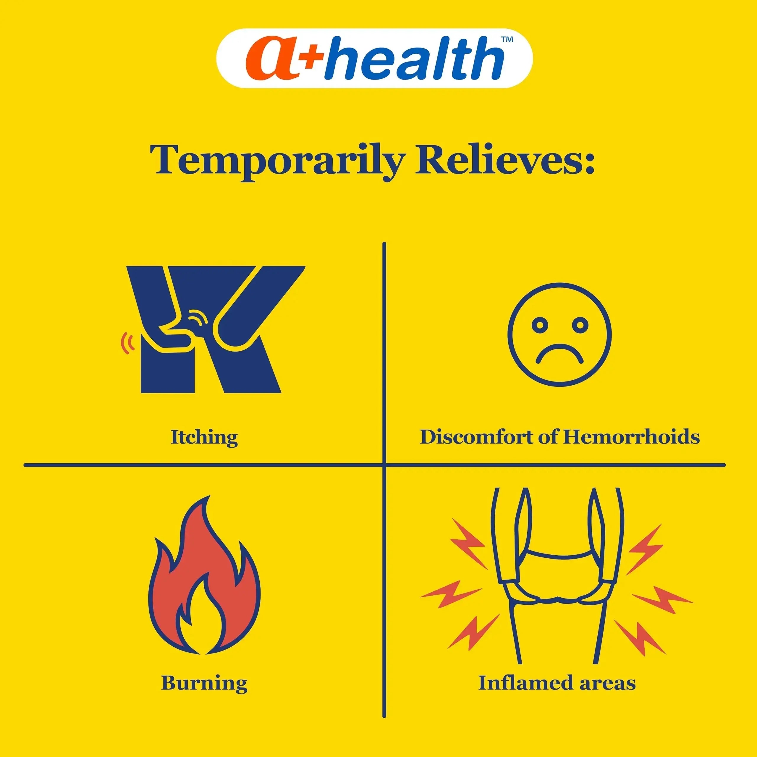 A+Health Hemorrhoid Treatment, Hemorrhoidal Ointment Relieves Symptoms of Burning, Itching, Discomfort, 2 Ounce Tube with Applicator, Reduces Irritation and Pain Relief A+HealthAu supplements