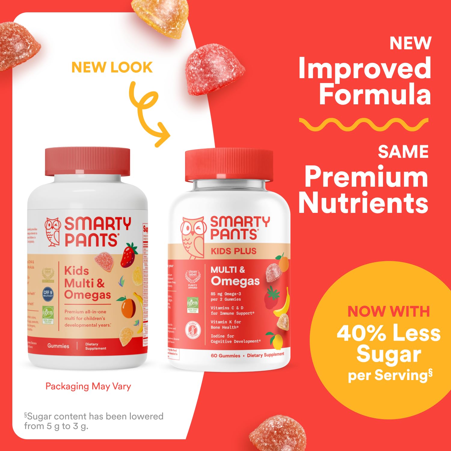 SmartyPants Kids Multivitamin Gummies - Improved Formula: Omega 3 (DHA/EPA), Vitamins D3, C, B12, B6, Vitamin A, K & Zinc SmartyPantsAu supplements