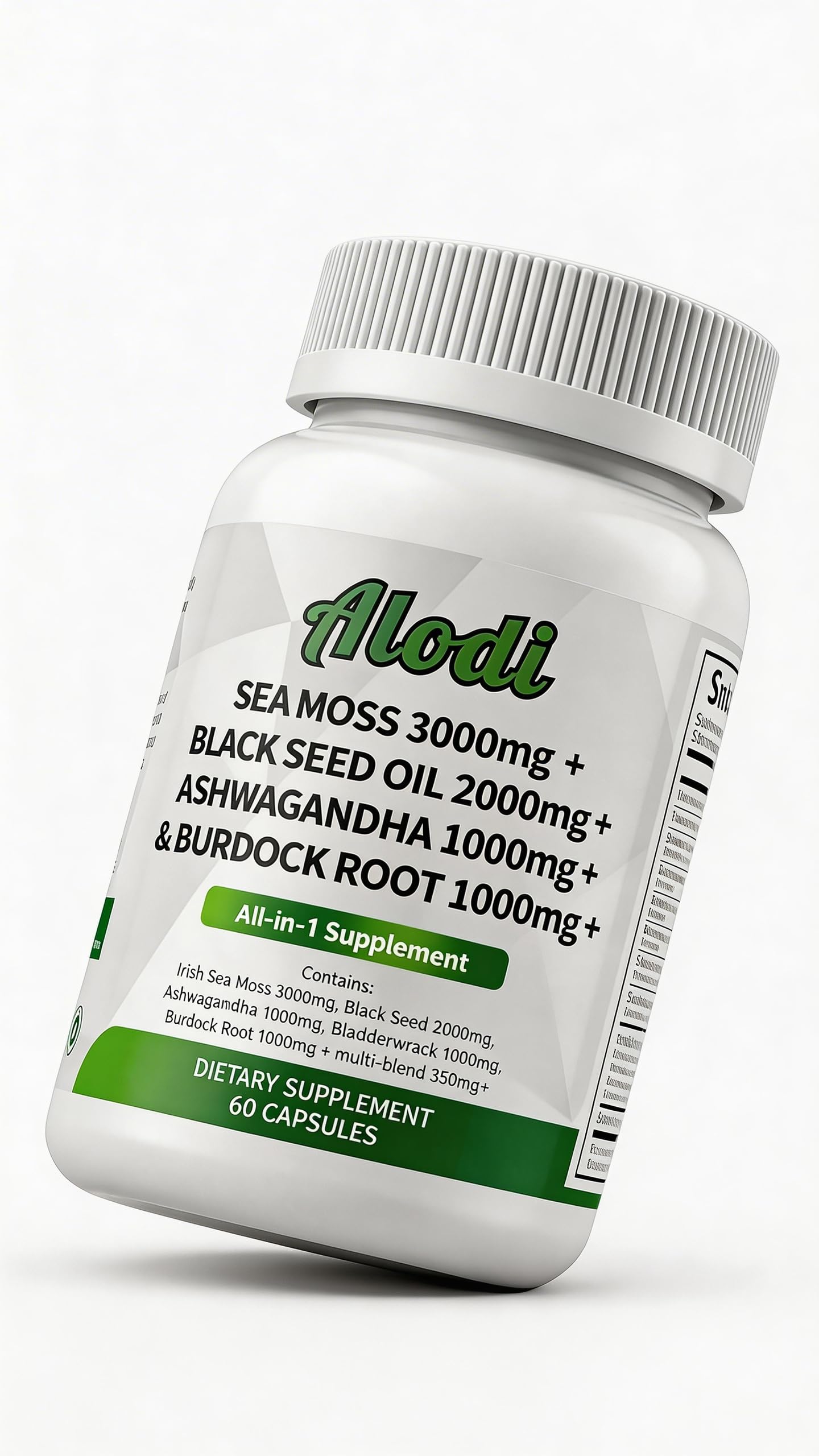 ALODI Super Seaweed Blend Supplement - Contains KSM-66 Ashwagandha, Black Seed Oil, Burdock Root, Kelp, Supports Digestion, Sleep, and Immune Health ALODIAu supplements