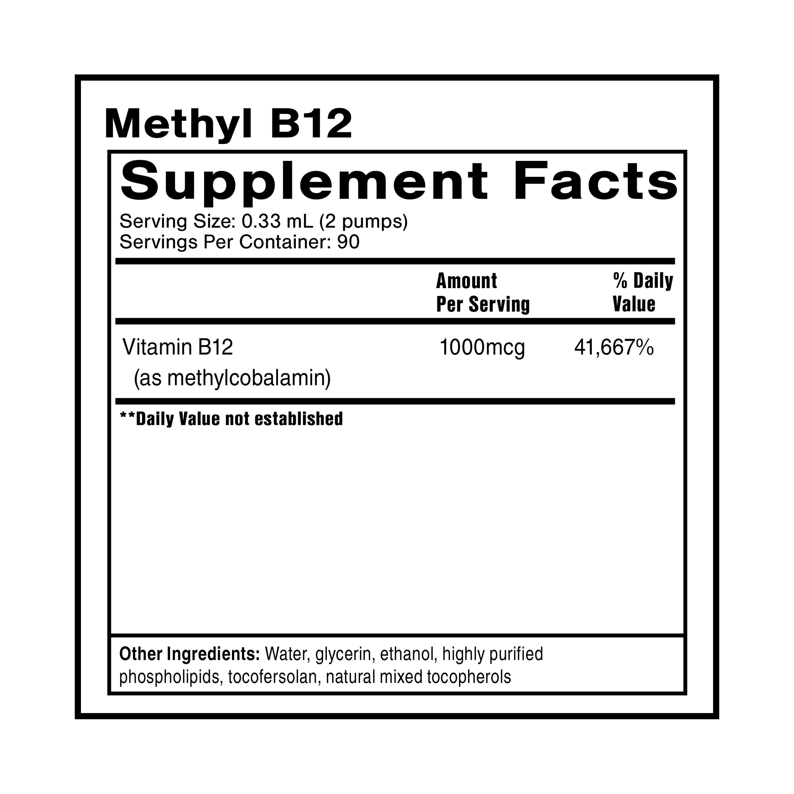 Quicksilver Scientific Methyl B12-1000mcg Vitamin B12 as Methylcobalamin - with Nano Technology for Superior Absorption - Supportive Energy Supplement (30ml / 90 Servings) Quicksilver ScientificUS supplements