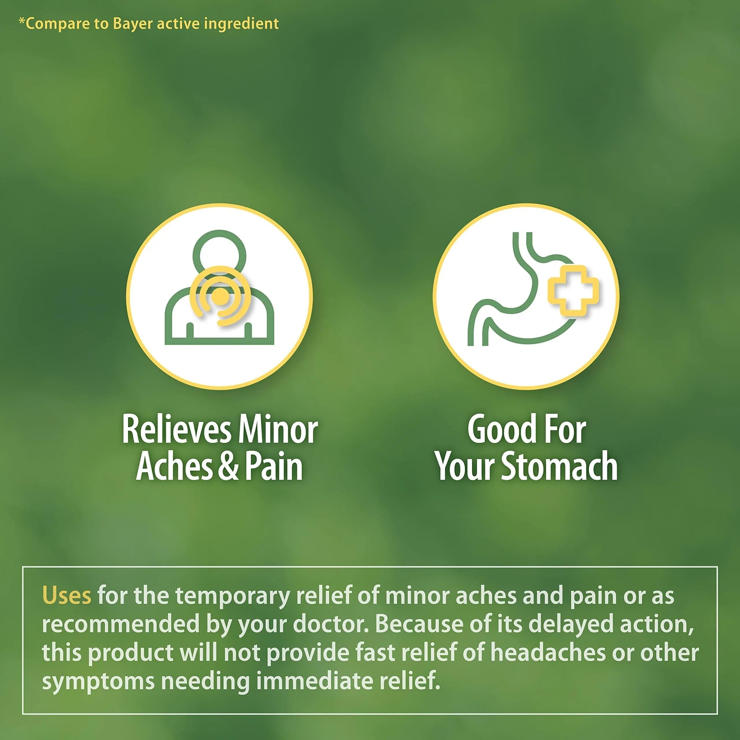 HealthA2Z® Aspirin 81 mg | Low Strength | Enteric Coated | Pain Relief | Reduces Minor Aches Muscle Pain & Cramps | Fever Reducer | Reduces Headache (300 Counts) HealthA2ZAu supplements