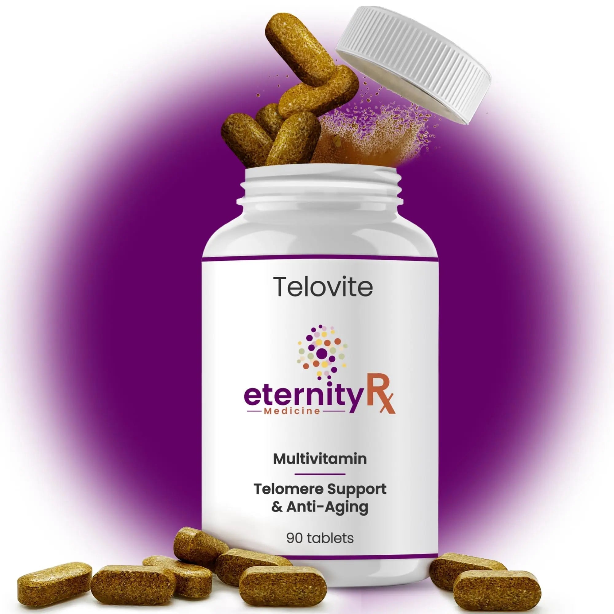 Telovite Daily Multivitamin for Men & Women – Telomere & Cellular Health Support – High Potency Vitamins A, D, E, C, B-Complex Eternity Medicine RxAu supplements